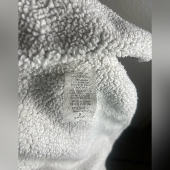 𝅺AMBIANCE Sherpa lined jacket plaid blue size small - Picture 4 of 12